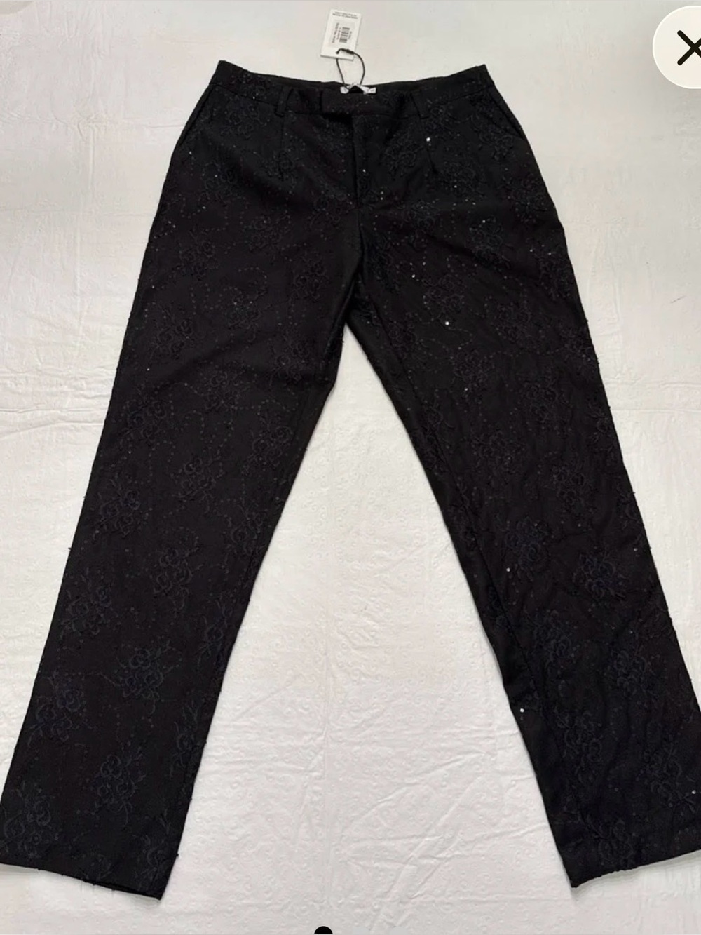 SLA The Label Black Lace Sequin Sophia Trousers XS